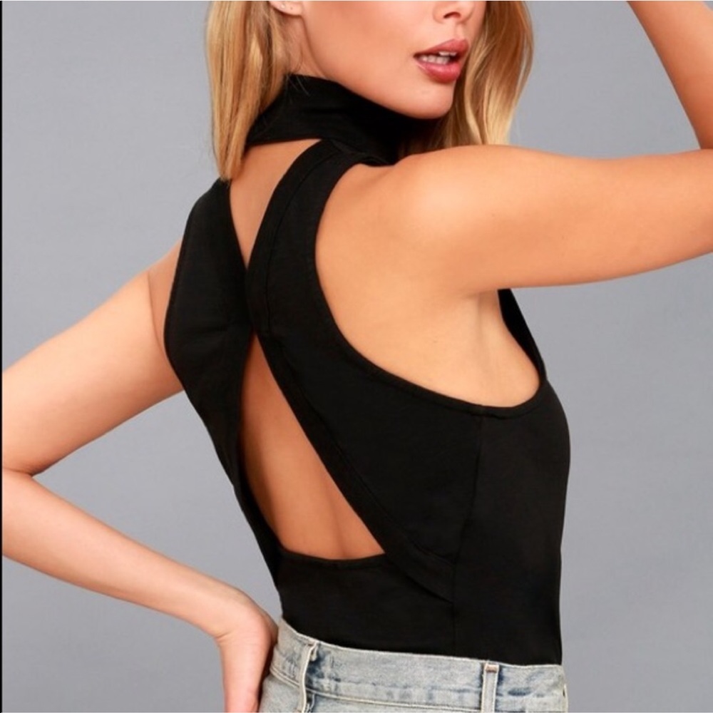NWT Free People Boa Vista Black Mock Turtleneck